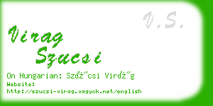 virag szucsi business card